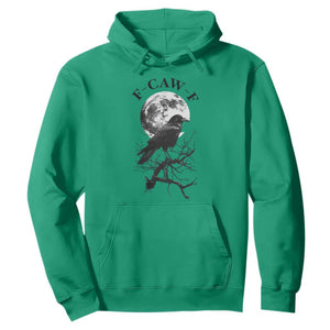 Funny Crow F Caw F Hoodie Gothic Raven and Moon TS02 Irish Green Print Your Wear