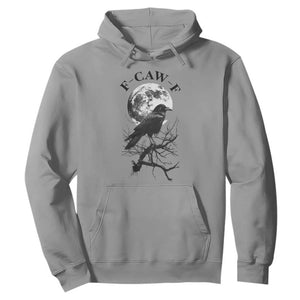 Funny Crow F Caw F Hoodie Gothic Raven and Moon TS02 Sport Gray Print Your Wear