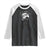 Funny Crow Fcawf Raglan Shirt Gothic Raven and Moon TS02 Black White Print Your Wear