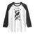 Funny Crow F Caw F Raglan Shirt Gothic Raven and Moon TS02 White Black Print Your Wear