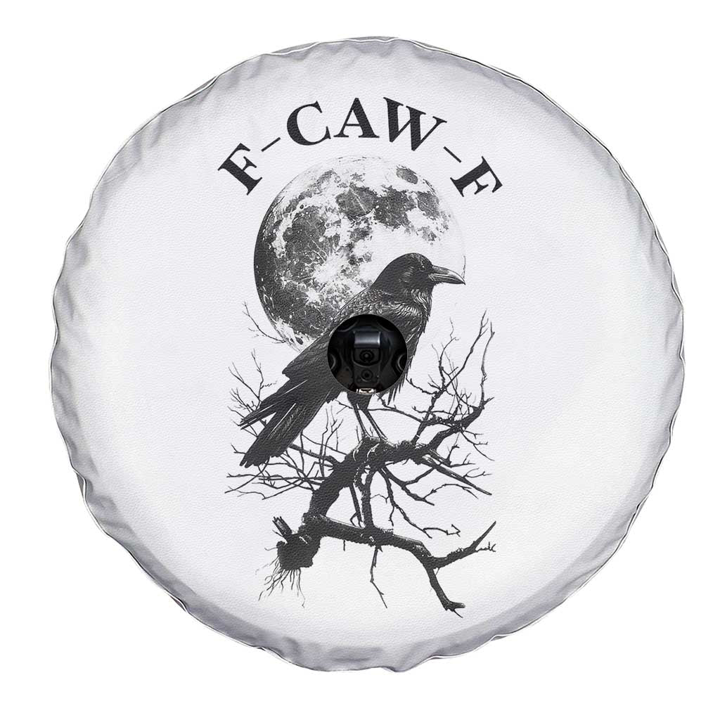 Funny Crow F Caw F Spare Tire Cover Gothic Raven and Moon TS02 Print Your Wear