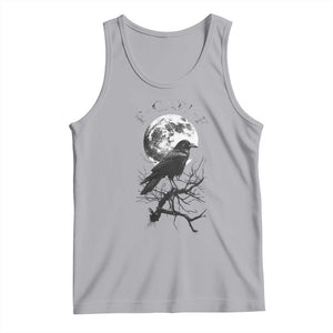 Funny Crow Fcawf Tank Top Gothic Raven and Moon TS02 Athletic Heather Print Your Wear