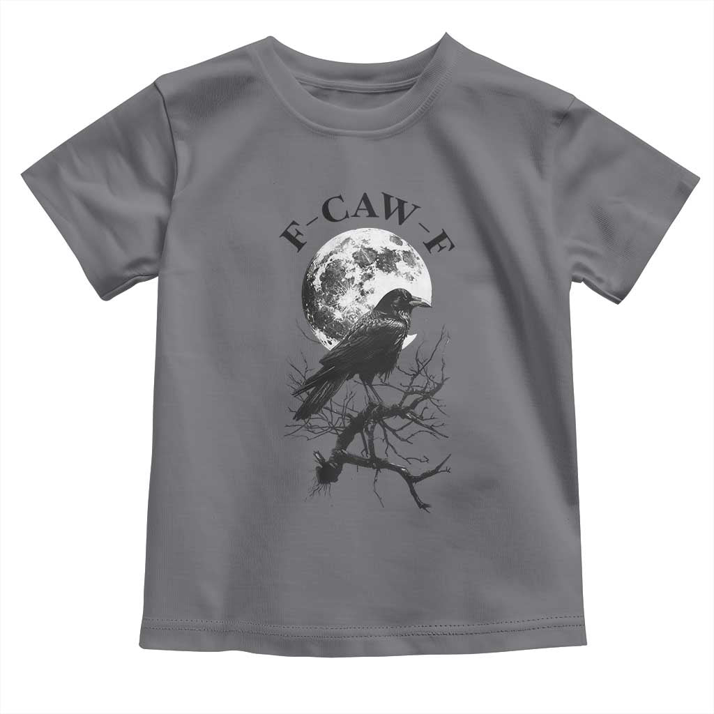Funny Crow F Caw F Toddler T Shirt Gothic Raven and Moon TS02 Charcoal Print Your Wear