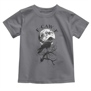 Funny Crow F Caw F Toddler T Shirt Gothic Raven and Moon TS02 Charcoal Print Your Wear