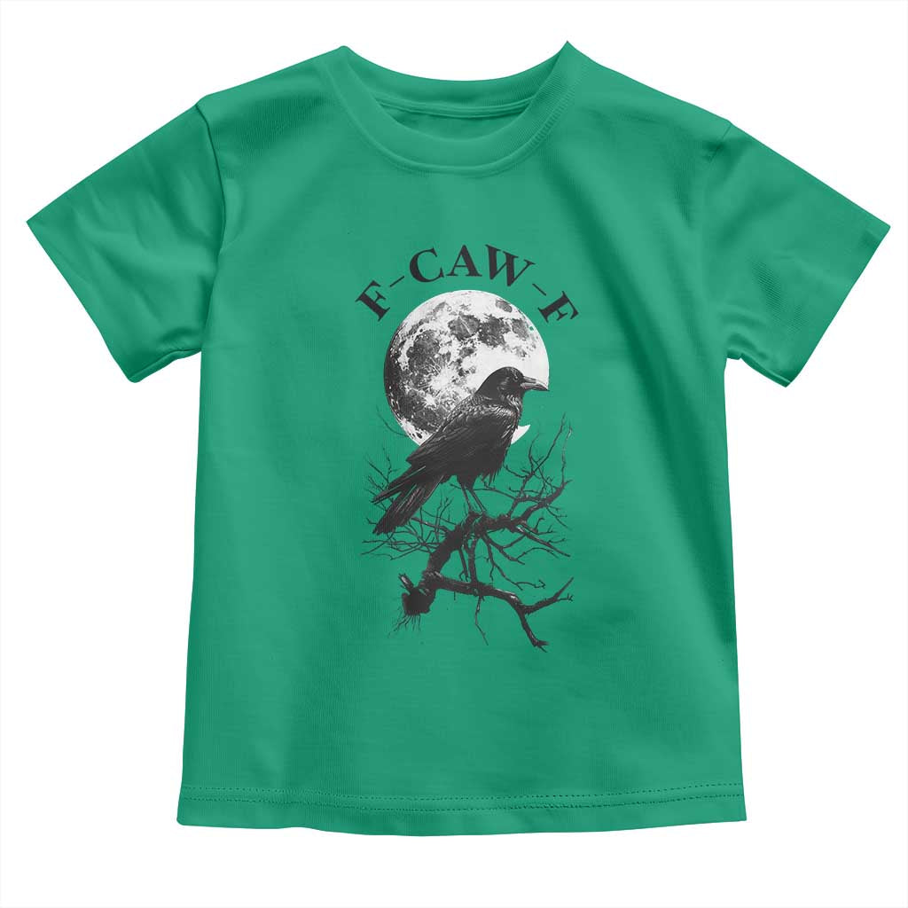 Funny Crow F Caw F Toddler T Shirt Gothic Raven and Moon TS02 Irish Green Print Your Wear