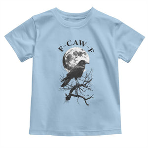 Funny Crow F Caw F Toddler T Shirt Gothic Raven and Moon TS02 Light Blue Print Your Wear