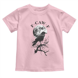 Funny Crow F Caw F Toddler T Shirt Gothic Raven and Moon TS02 Light Pink Print Your Wear