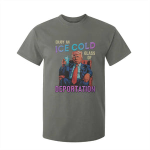 Enjoy An Ice Cold Glass Of Deportation T Shirt For Kid Funny Trump Conservative Political Patriotic TS02 Military Green Print Your Wear