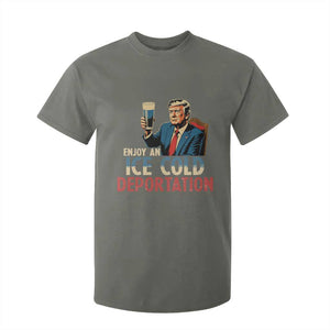 Enjoy An Ice Cold Glass Of Deportation T Shirt For Kid Trump Conservative Political Humor Patriotic TS02 Military Green Print Your Wear