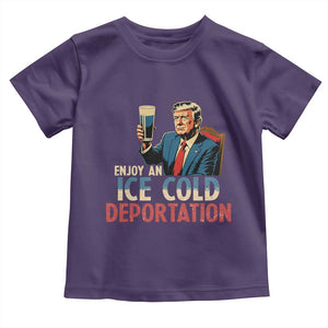 Enjoy An Ice Cold Glass Of Deportation Toddler T Shirt Trump Conservative Political Humor Patriotic TS02 Purple Print Your Wear