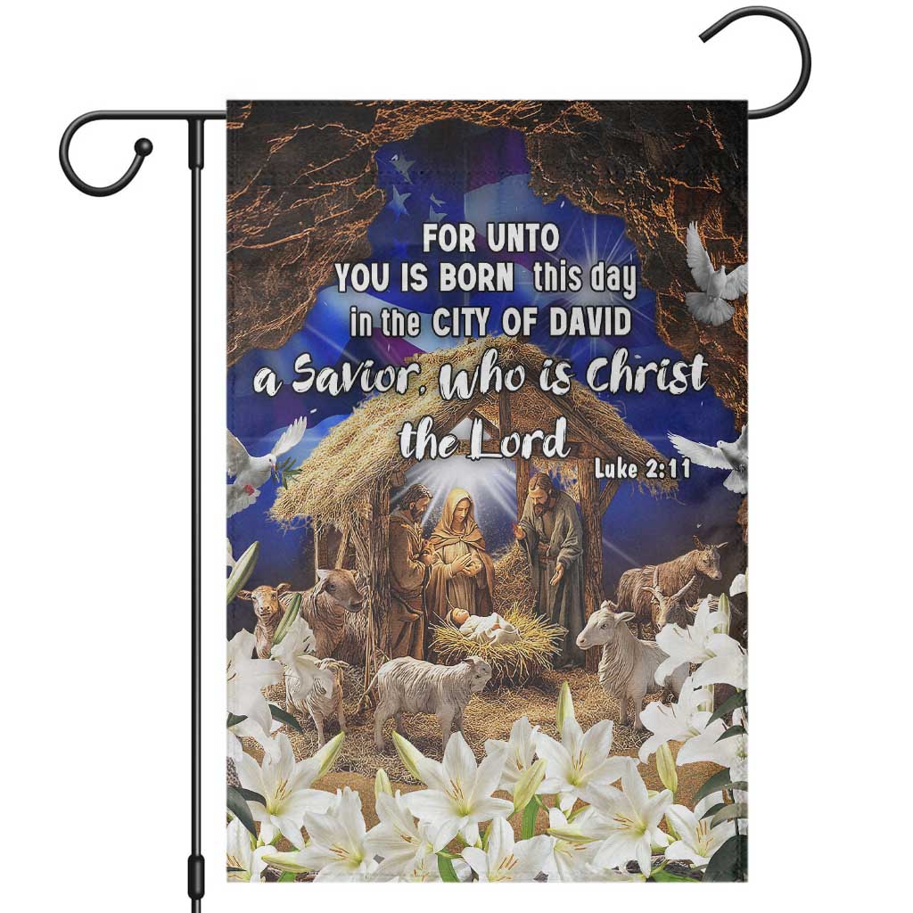 Luke 2:11 Bible Verse Nativity Garden Flag Religious Christmas Holy Family Scripture TS02 Christmas Print Your Wear