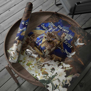 Luke 2:11 Bible Verse Nativity Wrapping Paper Roll Religious Christmas Holy Family Scripture TS02 Print Your Wear