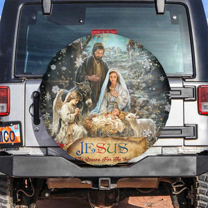 Jesus is the Reason for the Season Spare Tire Cover Personalized Christian Christmas Nativity Scene Custom Family Name TS02 No hole Christmas Print Your Wear
