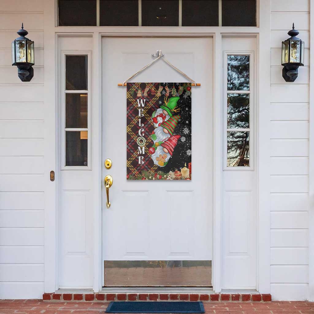 Christmas Gnome Welcome Garden Flag Cute Holiday Gnomes with Plaid and Candy Cane Winter TS02 Print Your Wear