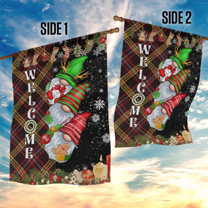 Christmas Gnome Welcome Garden Flag Cute Holiday Gnomes with Plaid and Candy Cane Winter TS02 Print Your Wear
