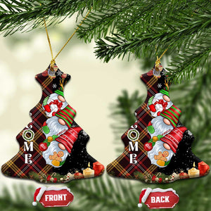 Christmas Gnome Welcome Christmas Ceramic Ornament Cute Holiday Gnomes with Plaid and Candy Cane Winter TS02 Christmas Tree Christmas Print Your Wear