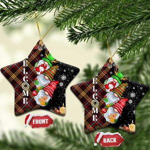 Christmas Gnome Welcome Christmas Ceramic Ornament Cute Holiday Gnomes with Plaid and Candy Cane Winter TS02 Star Christmas Print Your Wear