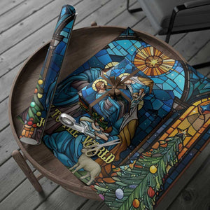 Joy to the World Stained Glass Nativity Scene Wrapping Paper Roll Christian Christmas Holy Family Star of Bethlehem TS02 Print Your Wear