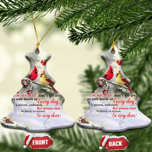 Cardinal Memorial Winter Christmas Christmas Ceramic Ornament Those We Love Dont Go Away Red and Yellow Cardinals TS02 Christmas Tree Christmas Print Your Wear