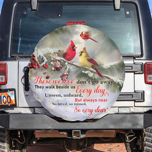 Cardinal Memorial Winter Christmas Spare Tire Cover Those We Love Dont Go Away Red and Yellow Cardinals TS02 No hole Christmas Print Your Wear