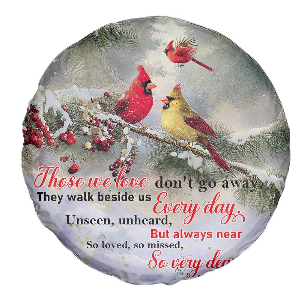 Cardinal Memorial Winter Christmas Spare Tire Cover Those We Love Dont Go Away Red and Yellow Cardinals TS02 Print Your Wear