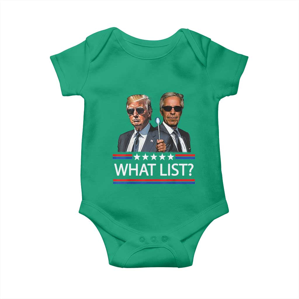 Funny Political Conspiracy Parody Baby Onesie What List Men in Black Meme TS02 Irish Green Print Your Wear