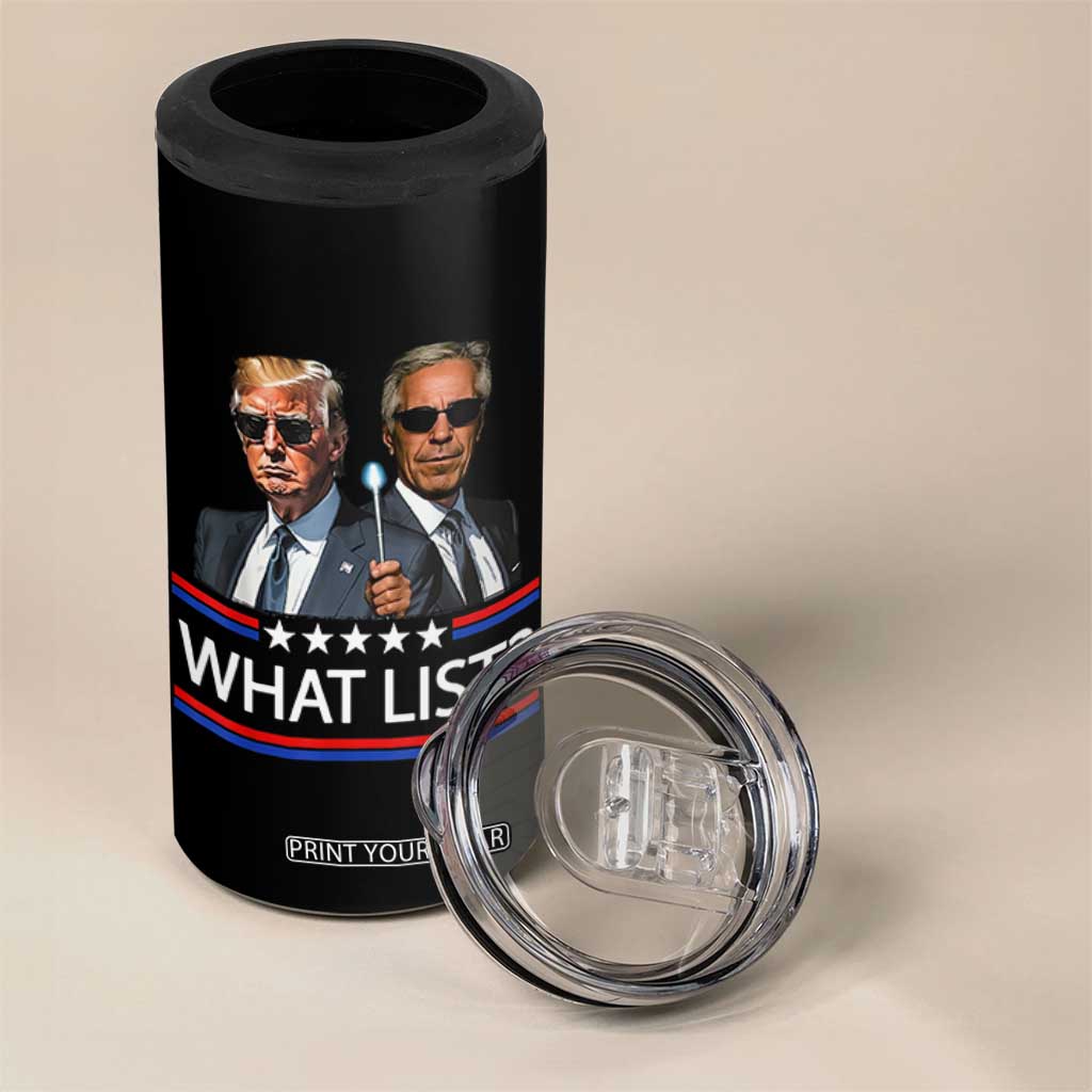 Funny Political Conspiracy Parody 4 in 1 Can Cooler Tumbler What List Men in Black Meme TS02 Print Your Wear