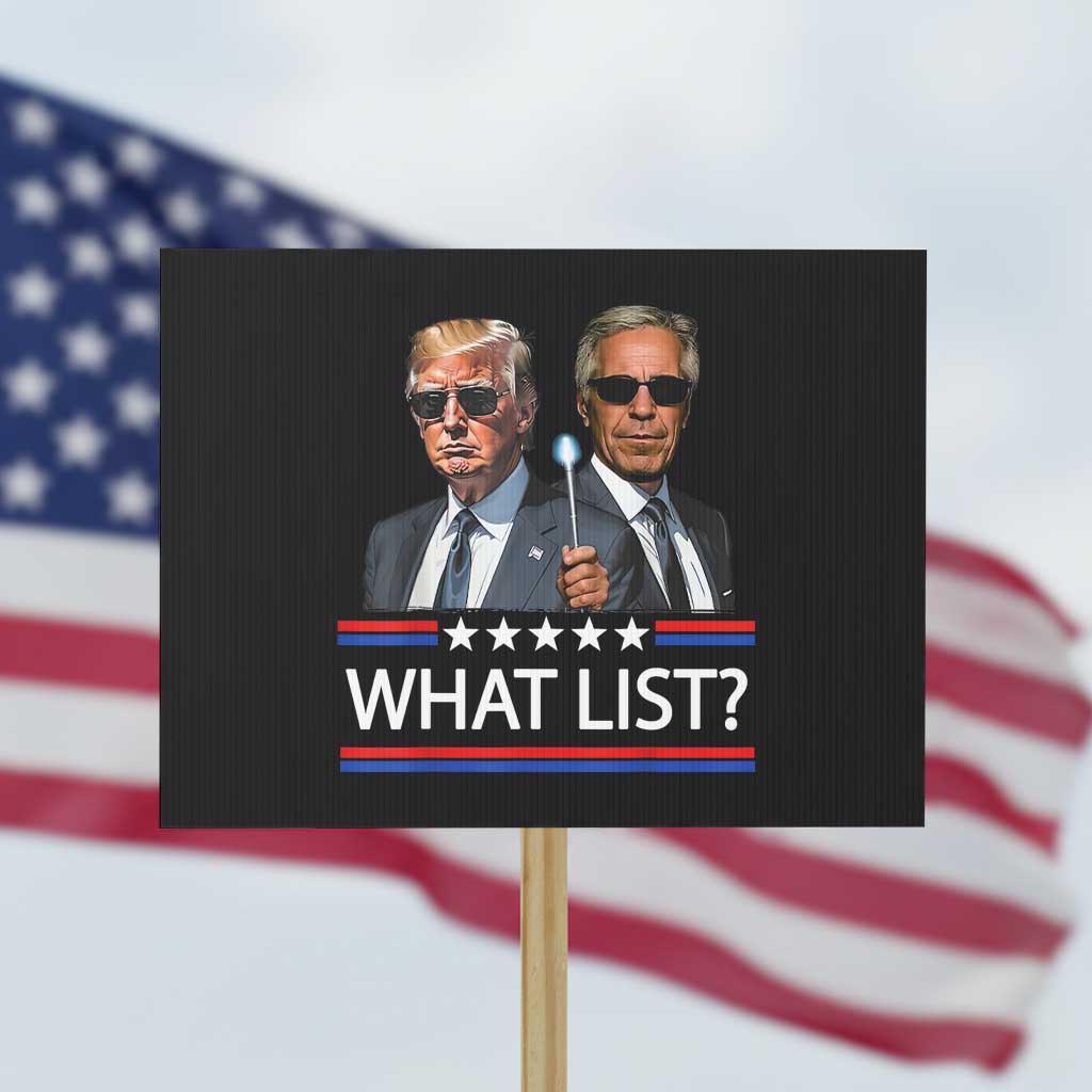 Funny Political Conspiracy Parody Protest Sign What List Men in Black Meme TS02 Horizontal 18