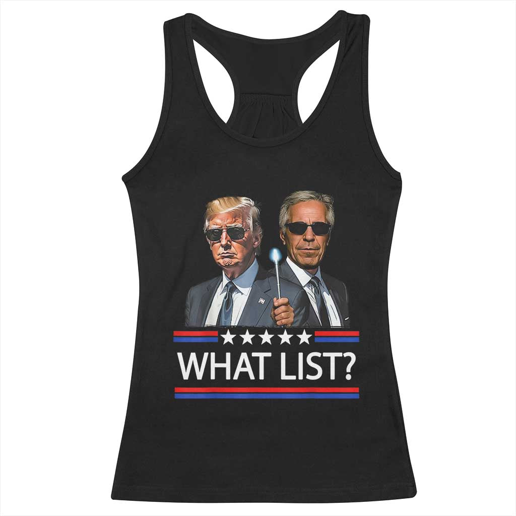 Funny Political Conspiracy Parody Racerback Tank Top What List Men in Black Meme TS02 Black Print Your Wear