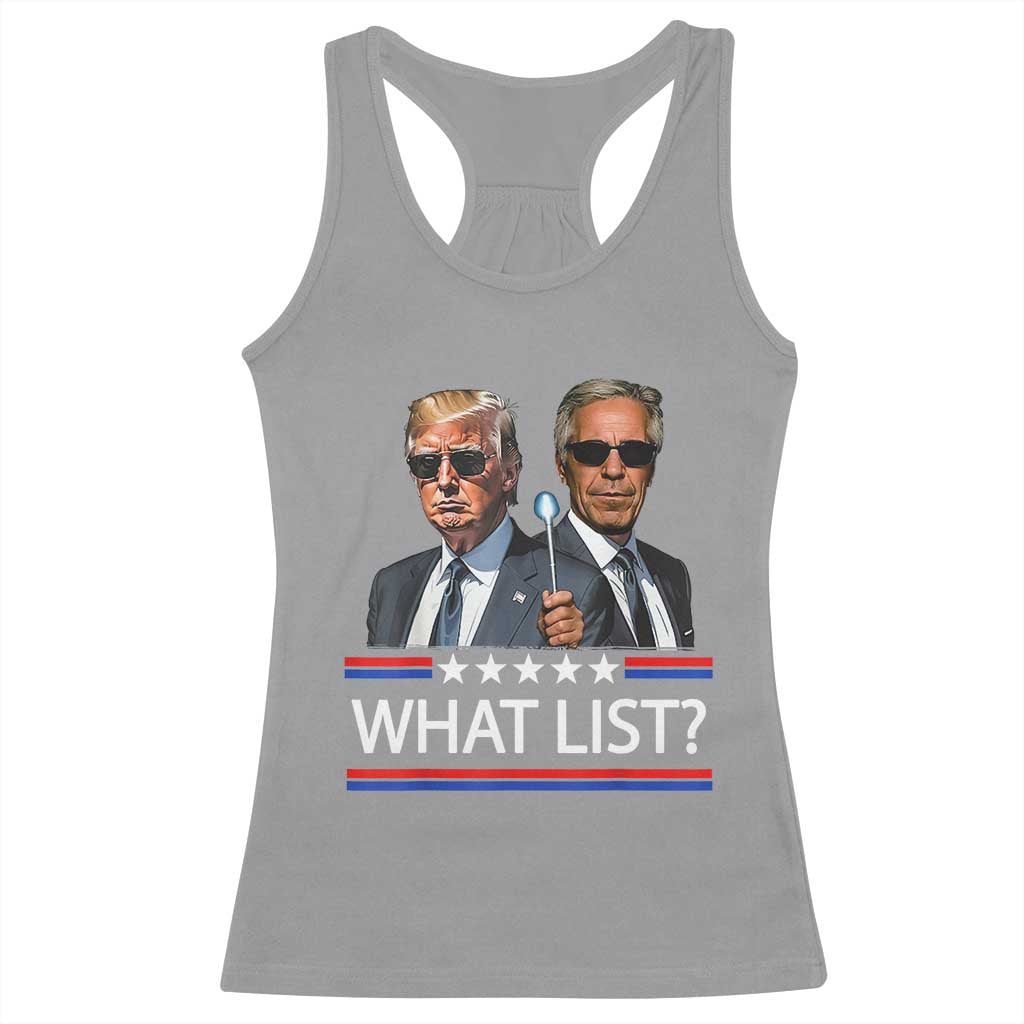 Funny Political Conspiracy Parody Racerback Tank Top What List Men in Black Meme TS02 Sport Gray Print Your Wear