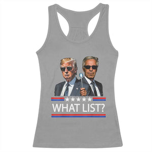 Funny Political Conspiracy Parody Racerback Tank Top What List Men in Black Meme TS02 Sport Gray Print Your Wear