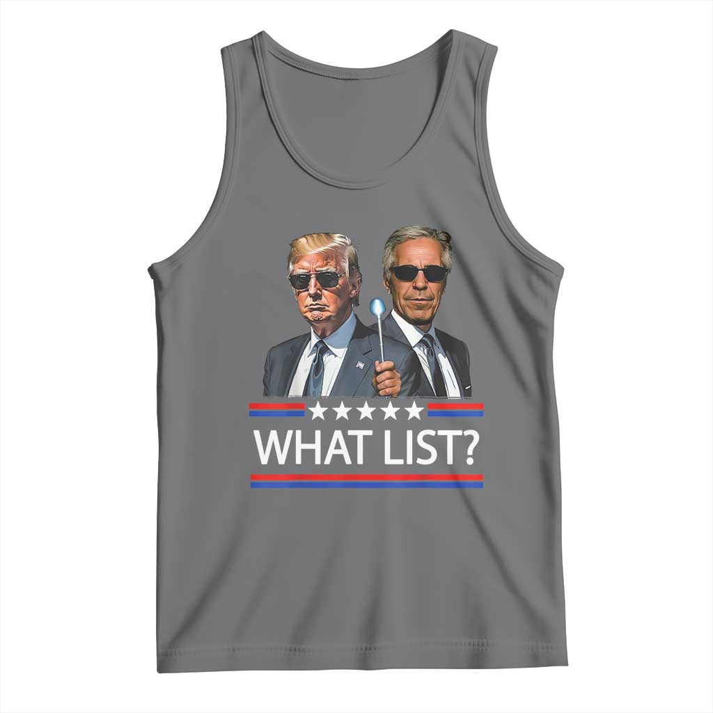 Funny Political Conspiracy Parody Tank Top What List Men in Black Meme TS02 Black Heather Print Your Wear