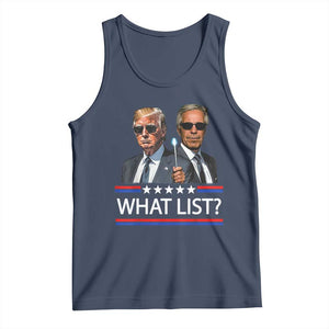 Funny Political Conspiracy Parody Tank Top What List Men in Black Meme TS02 Navy Print Your Wear