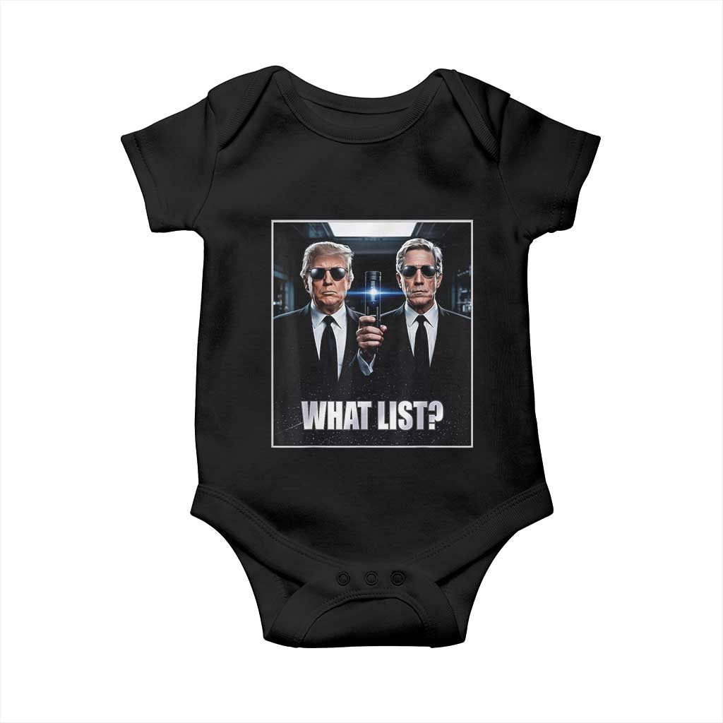 What List Dark Political Humor Baby Onesie Funny Political Conspiracy Parody TS02 Black Print Your Wear