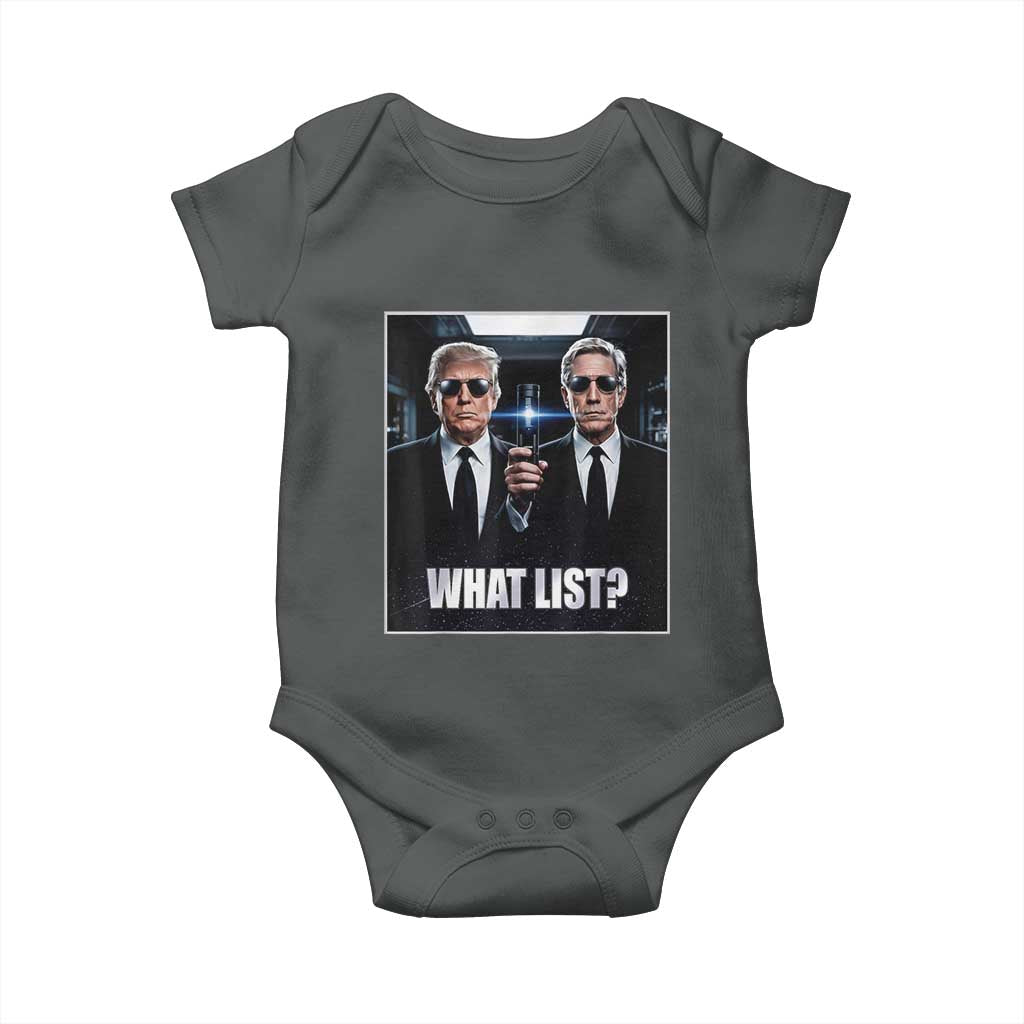 What List Dark Political Humor Baby Onesie Funny Political Conspiracy Parody TS02 Dark Heather Print Your Wear