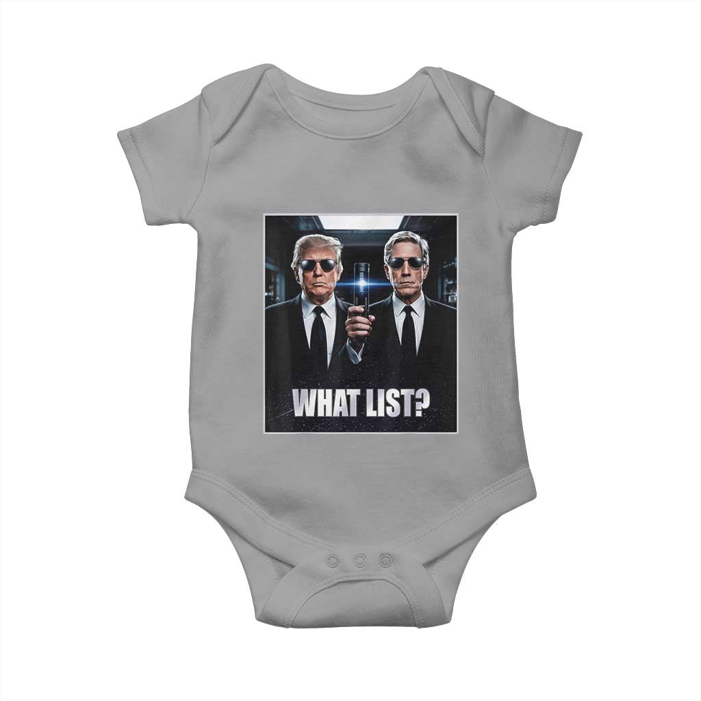 What List Dark Political Humor Baby Onesie Funny Political Conspiracy Parody TS02 Sport Gray Print Your Wear
