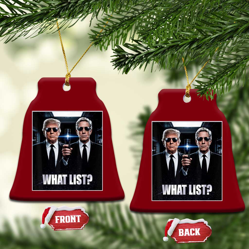 What List Dark Political Humor Ceramic Ornament Funny Political Conspiracy Parody TS02 Print Your Wear