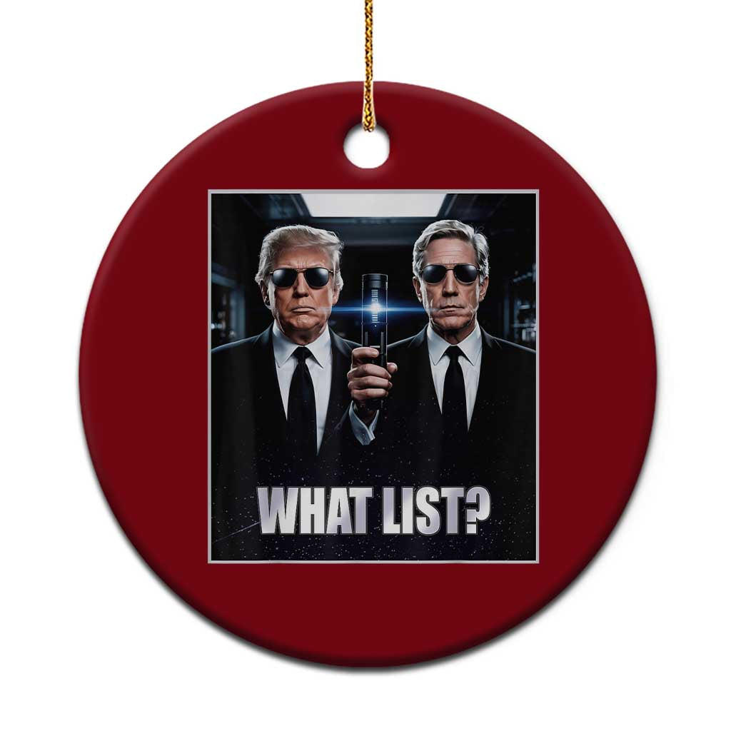 What List Dark Political Humor Ceramic Ornament Funny Political Conspiracy Parody TS02 1pc Red Print Your Wear
