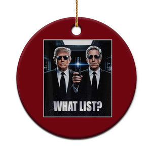 What List Dark Political Humor Ceramic Ornament Funny Political Conspiracy Parody TS02 1pc Red Print Your Wear