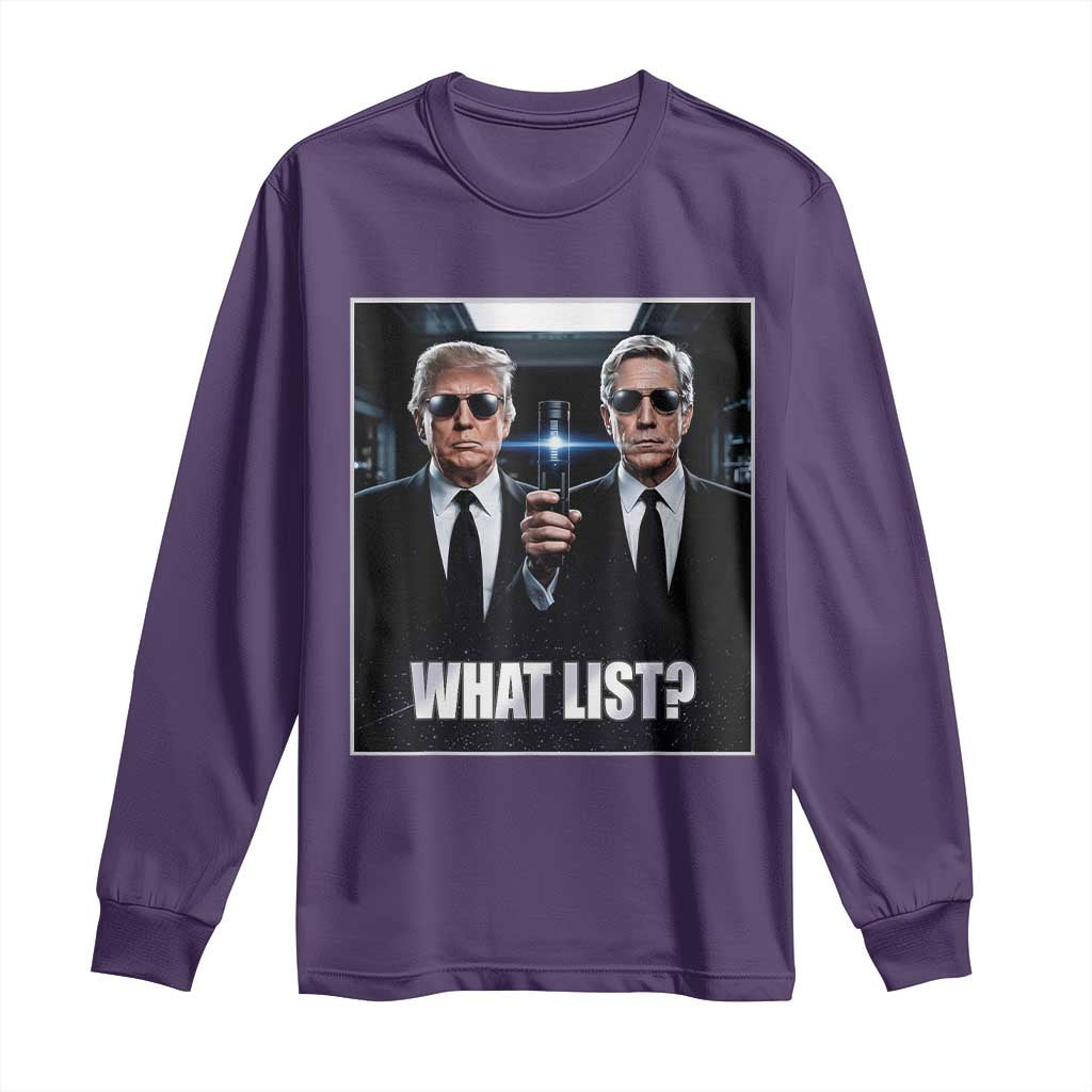 What List Dark Political Humor Long Sleeve Shirt Funny Political Conspiracy Parody TS02 Purple Print Your Wear