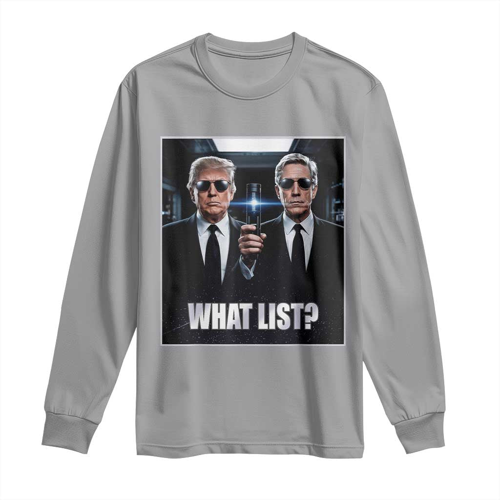 What List Dark Political Humor Long Sleeve Shirt Funny Political Conspiracy Parody TS02 Sport Gray Print Your Wear