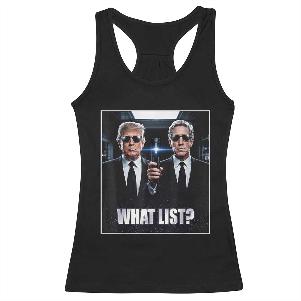 What List Dark Political Humor Racerback Tank Top Funny Political Conspiracy Parody TS02 Black Print Your Wear