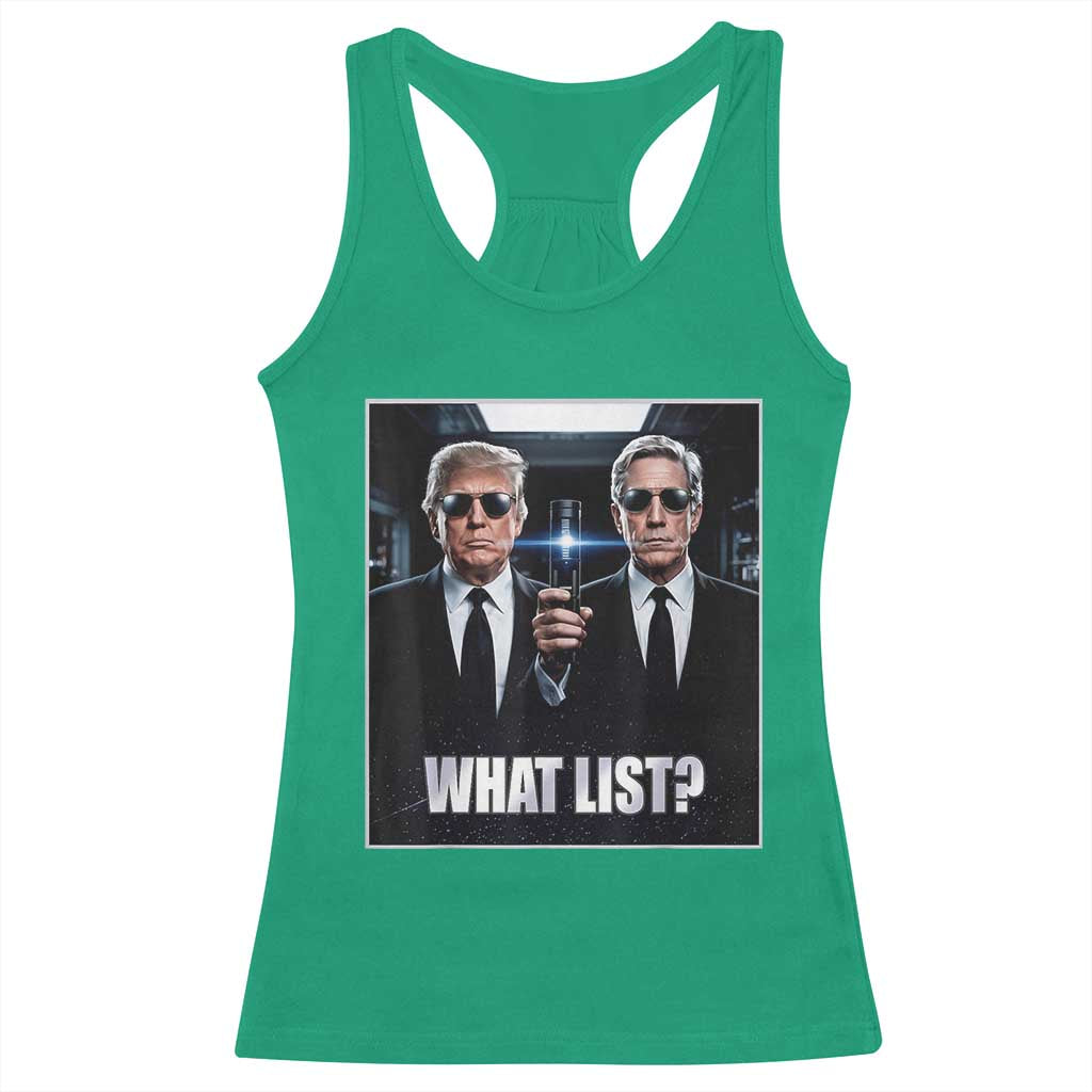 What List Dark Political Humor Racerback Tank Top Funny Political Conspiracy Parody TS02 Irish Green Print Your Wear