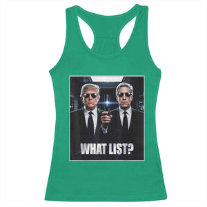 What List Dark Political Humor Racerback Tank Top Funny Political Conspiracy Parody TS02 Irish Green Print Your Wear