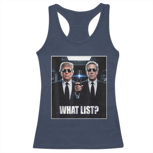 What List Dark Political Humor Racerback Tank Top Funny Political Conspiracy Parody TS02 Navy Print Your Wear