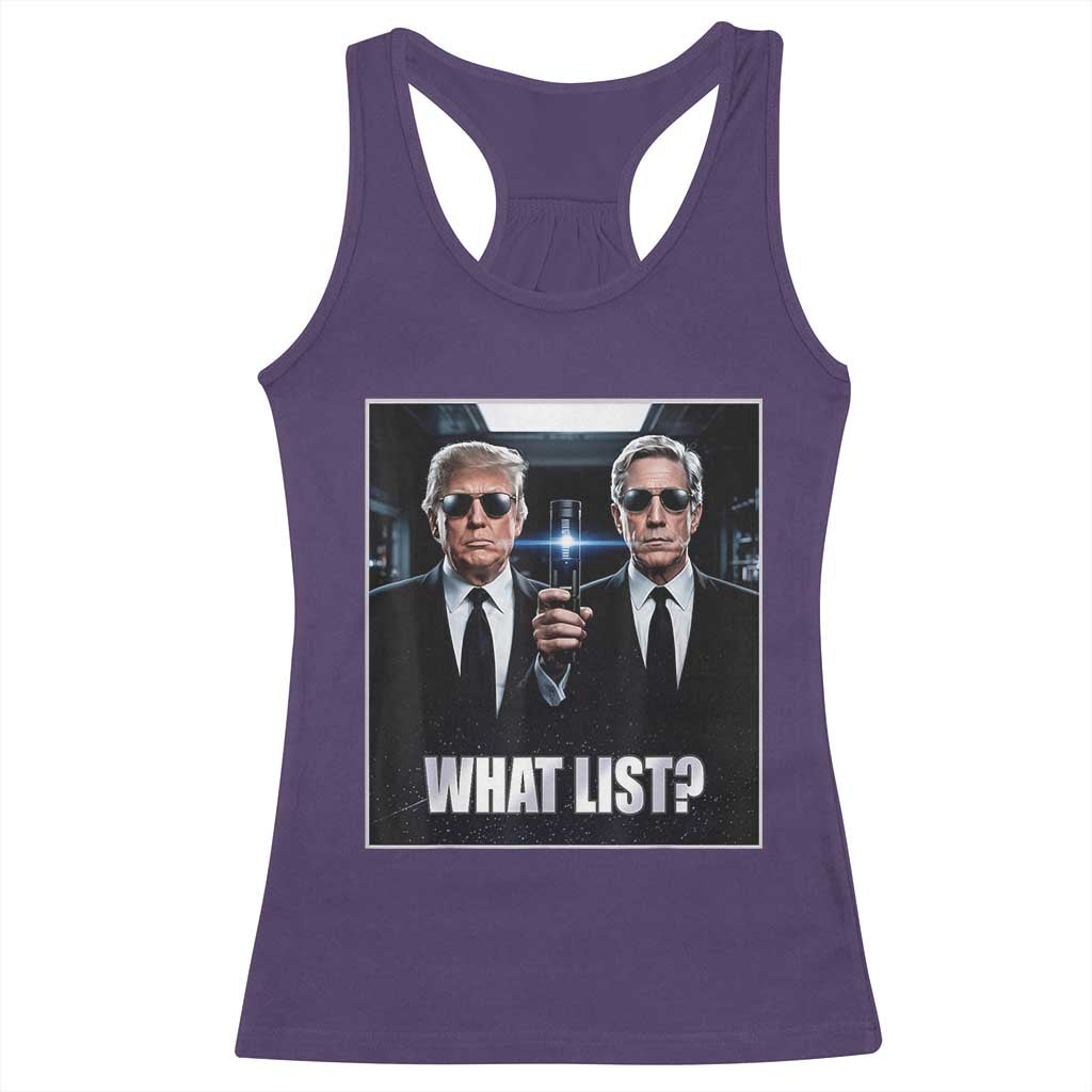 What List Dark Political Humor Racerback Tank Top Funny Political Conspiracy Parody TS02 Purple Print Your Wear