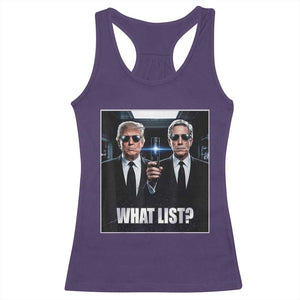 What List Dark Political Humor Racerback Tank Top Funny Political Conspiracy Parody TS02 Purple Print Your Wear