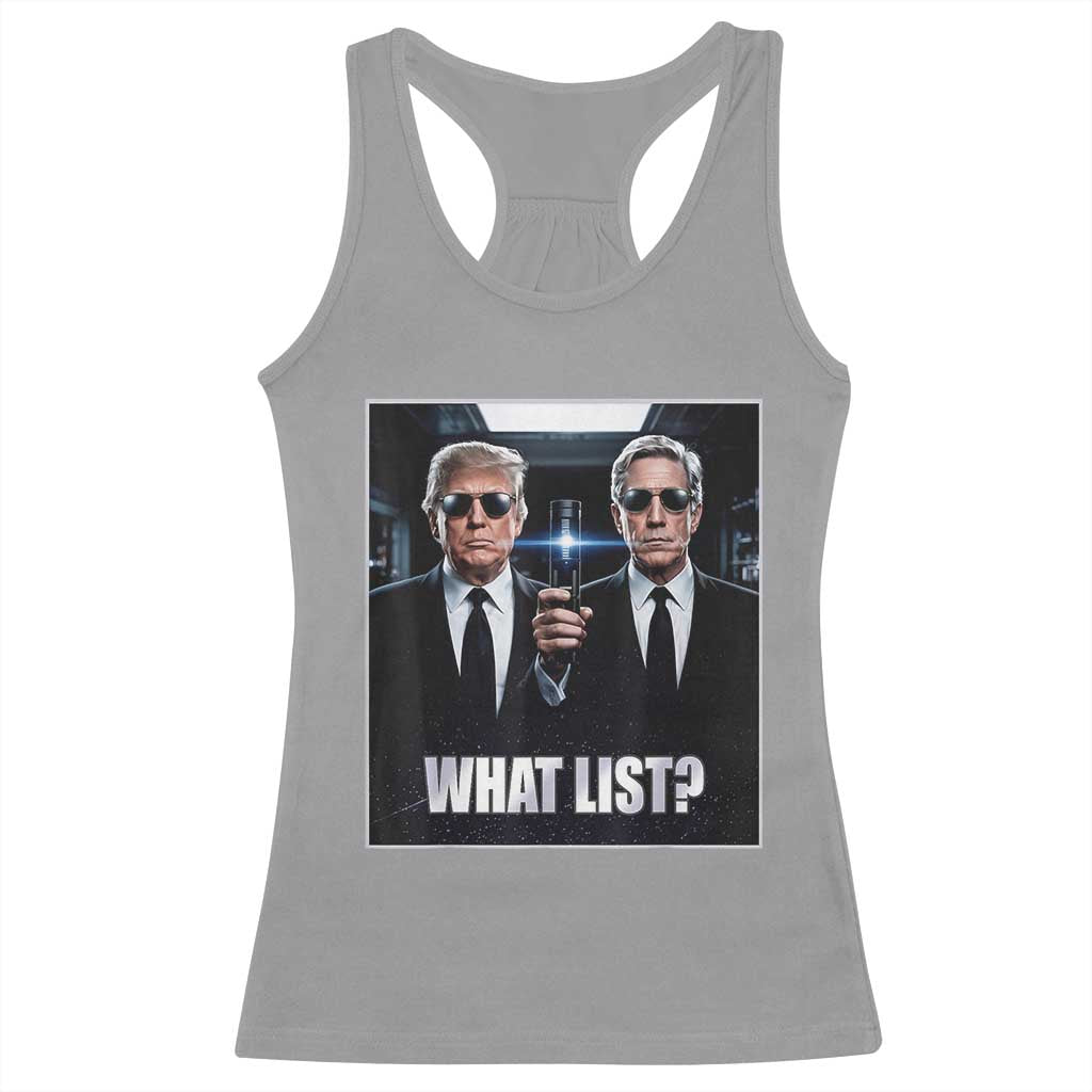 What List Dark Political Humor Racerback Tank Top Funny Political Conspiracy Parody TS02 Sport Gray Print Your Wear