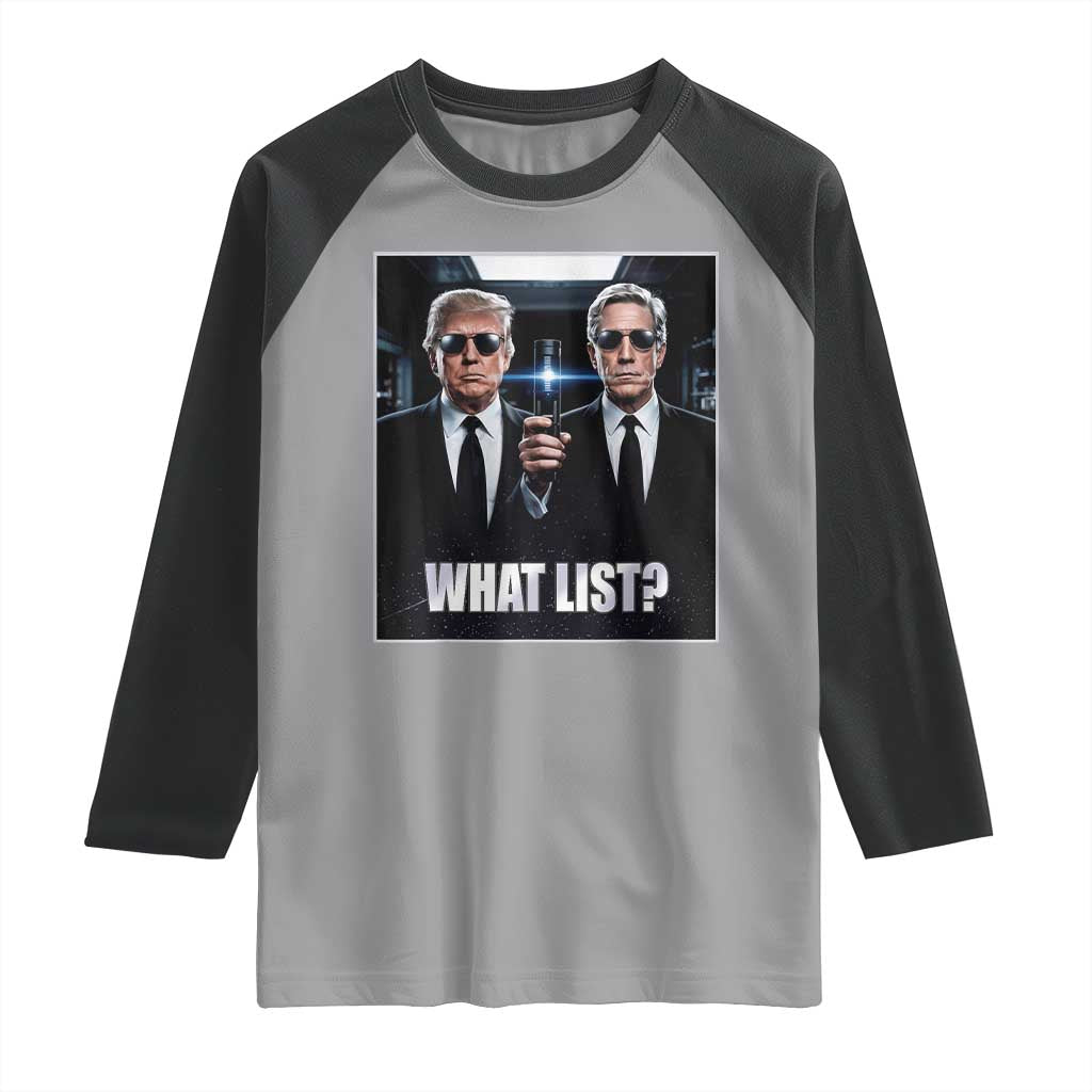 What List Dark Political Humor Raglan Shirt Funny Political Conspiracy Parody TS02 Sport Gray Black Print Your Wear