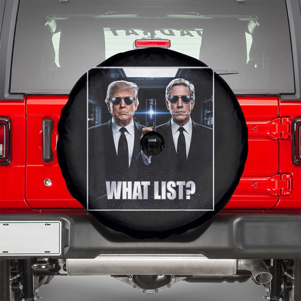 What List Dark Political Humor Spare Tire Cover Funny Political Conspiracy Parody TS02 Black Print Your Wear